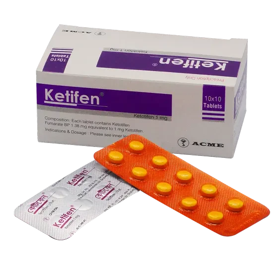 Tablet Ketifen 1mg (100pcs)